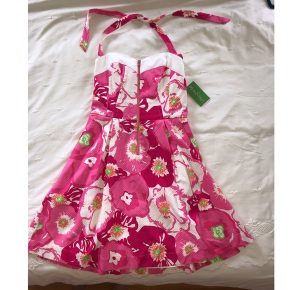 Lilly Pulitzer Pink Floral Zip up Dress: NWT! - Picture 2 of 6